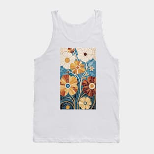 Gustav Klimt's Floral Rhapsody: Inspired Floral Pattern Tank Top